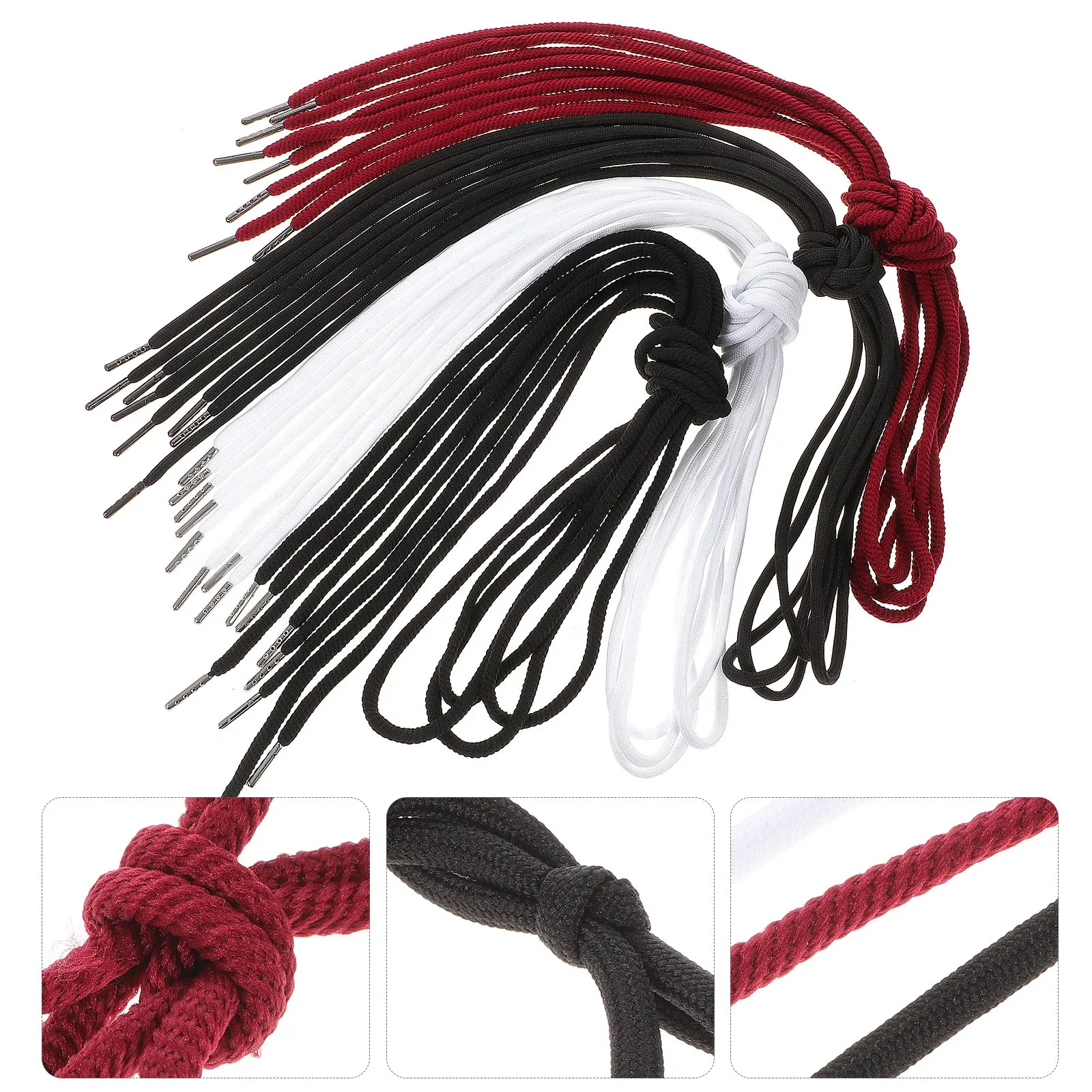 

16Pcs Sportswear Drawstring Cord Polyester Metal Head Replacement Hoodie String Rope for Pants Sweatpants Hoodies Easy Threader