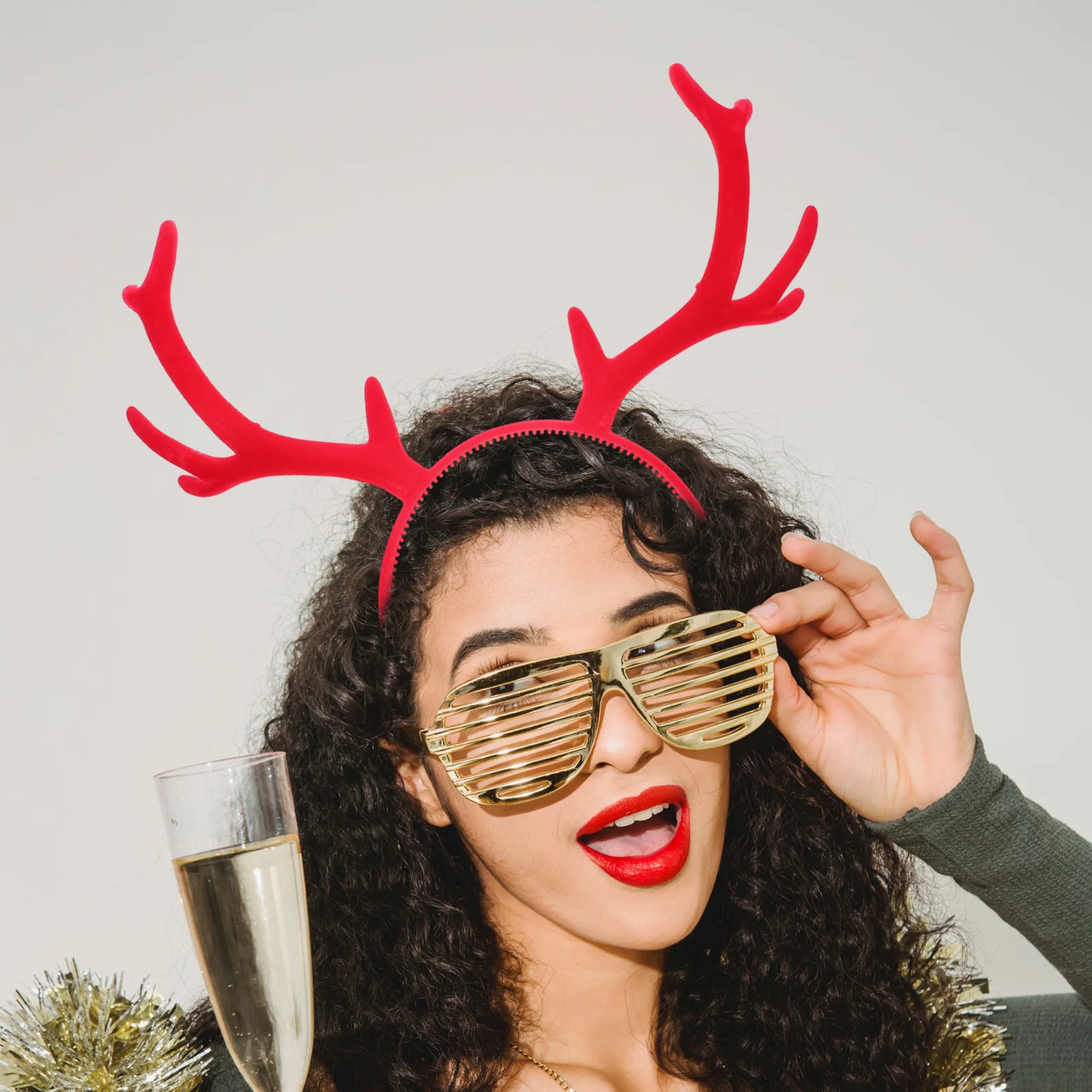 

Antler Headband Black PVC Lightweight Durable Halloween Deer Horn Hairband Womens Festival Party Hair Accessories