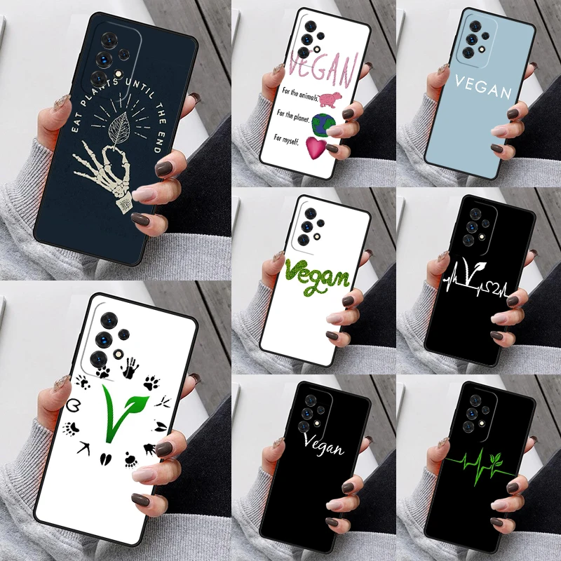 Vegan Vegetables Veggies Phone Cases Funda For Samsung Galaxy A13 A53 A73 A12 A22 A32 A52 A51 A71 A80 A91 Coque