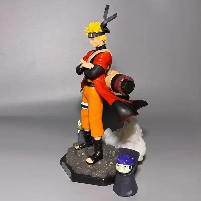 21Cm Anime Naruto Figuur Uzumaki Naruto's Sage Mode Pvc Actiefiguren Model Cartoon Standbeeld Desktop Collectibles voor kinderen Gift