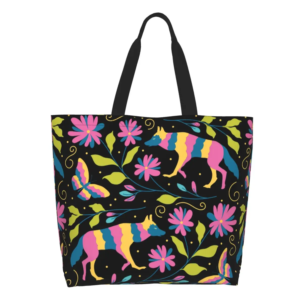 mexicano-otomi-bordado-com-lobos-lona-sacola-de-compras-lavavel-grande-capacidade-mantimentos-floral-animal-arte-tote-shopper-sacos