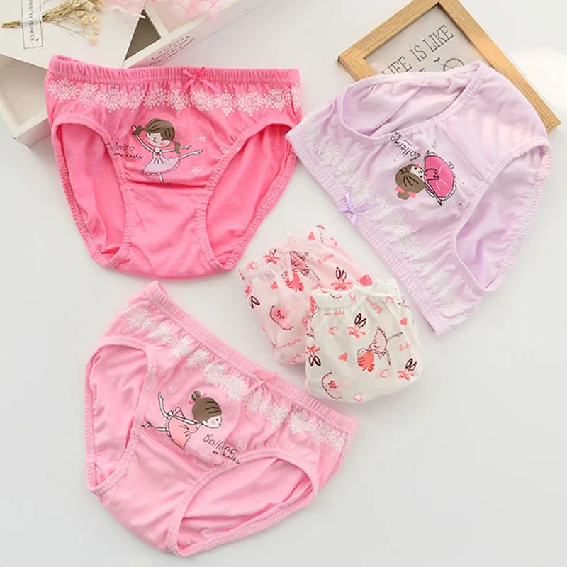 5/10Pcs Girls Cotton Panties Assorted Pack Cute Cat Unicorn Rainbow Cartoon Patterns Comfy Soft Underwear for Children