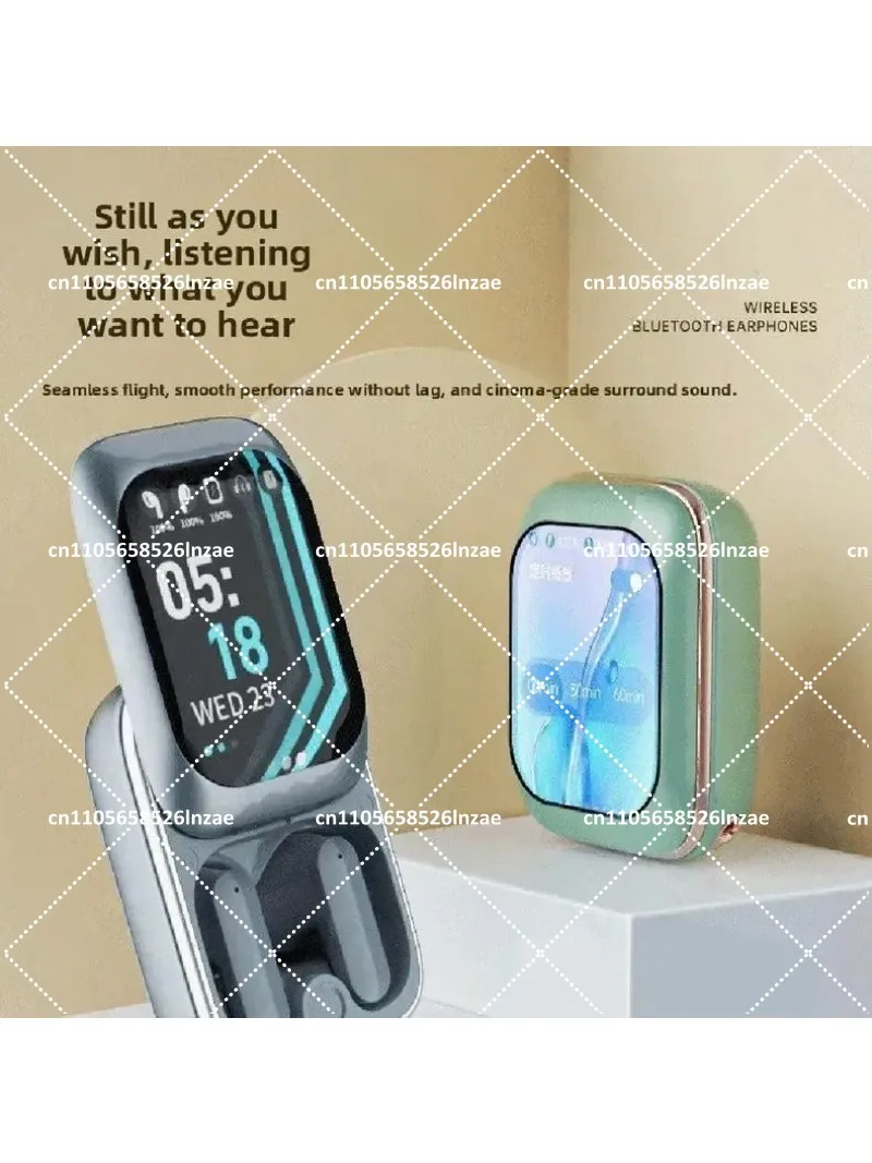 Full Touch Screen Bluetooth Headset with Noise Reduction, Long Battery Life, Smart Wireless Earbuds