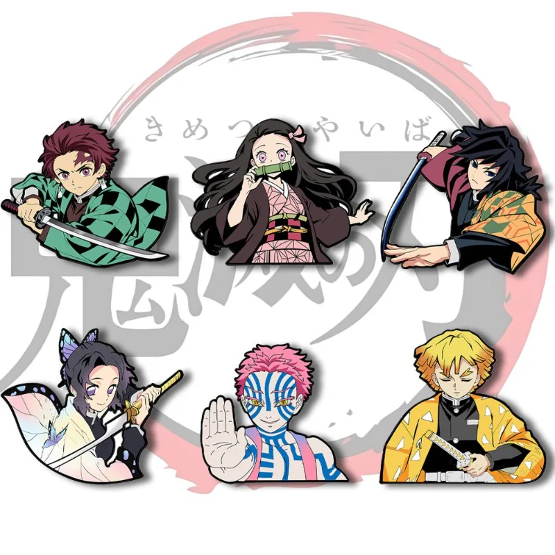 6PCS  Ghostblade Badge Anime Cartoon Tomioka Yoshiyuki Brooch Souvenir Book Packaging Creative Accessories Cute Small Gifts