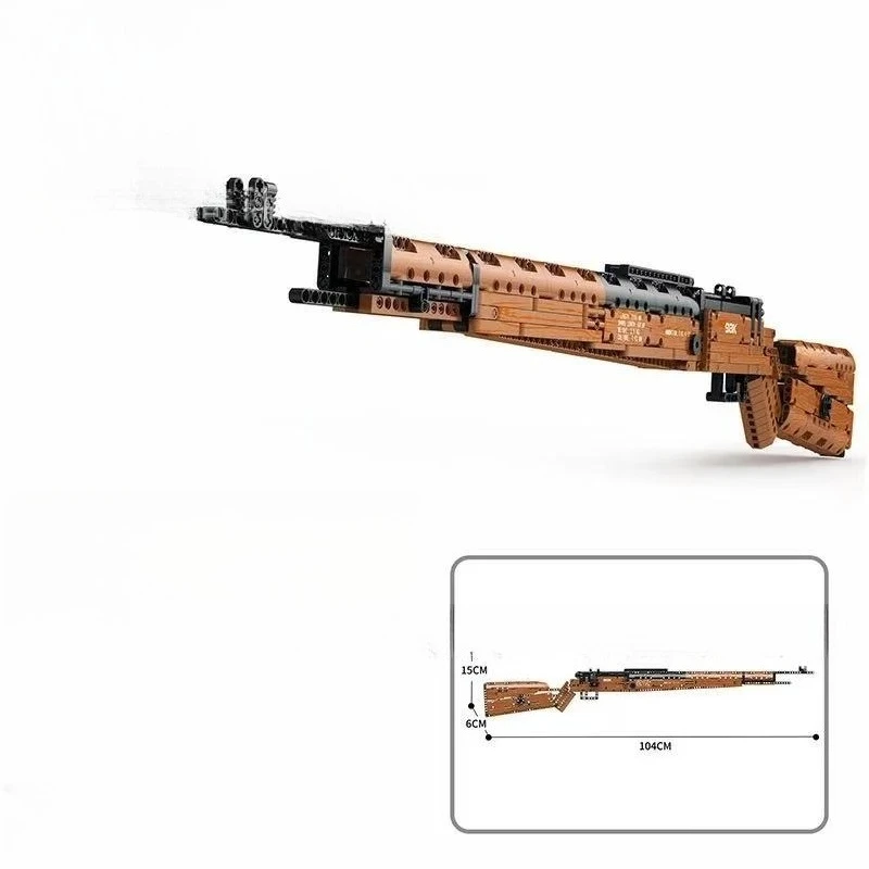 Militär Serie Baustein Desert Eagle M1911 AK47 Pistole Kann Schießen Modell DIY Montieren Ziegel Spielzeug Für Kinder Geburtstag Geschenk