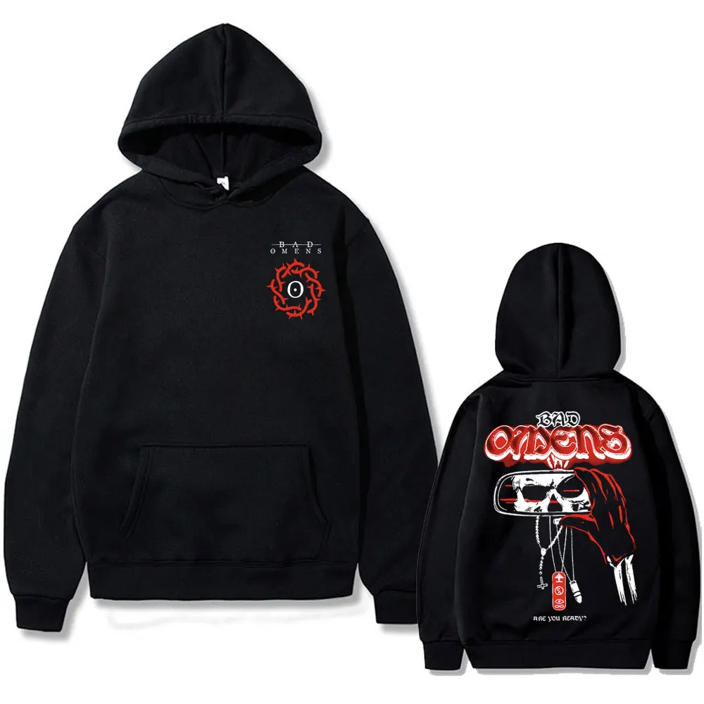 

Bad Omens Band Tour Graphic Hoodie Men Women Gothic Punk Sweatshirt Male Rock Vintage Oversized Hoodies Men's Casual Streetwear