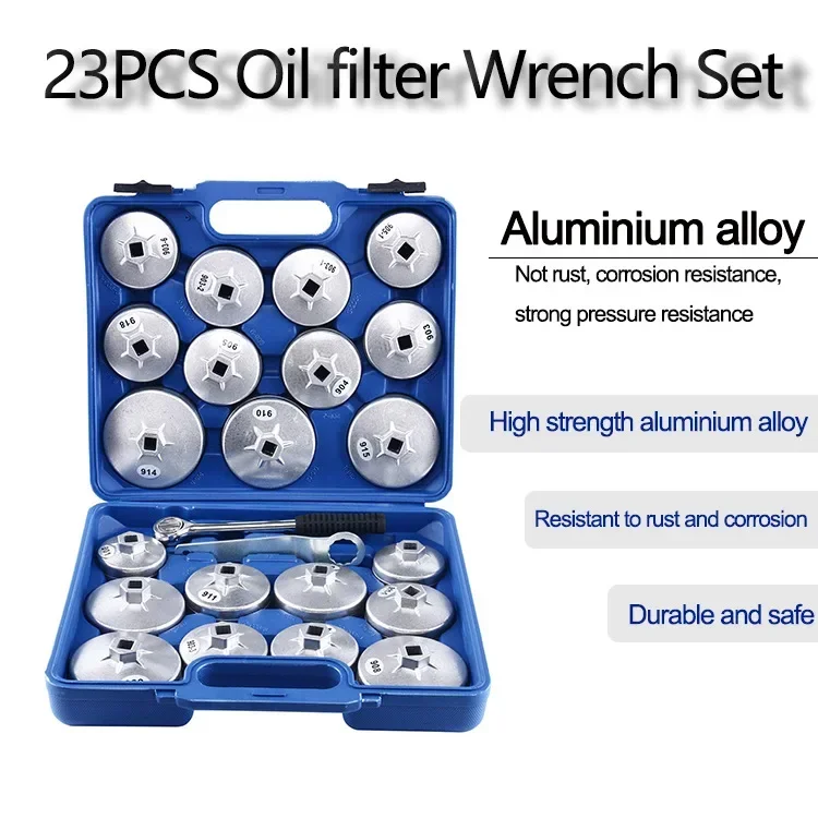 EAFC 23 Pcs/Set Car Oil Filter Cap Removal Wrench Socket Set 1/2\