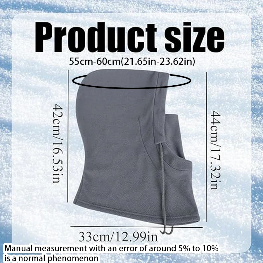 Winter One-piece Warm Balaklava Cap, 360° Fully Wrapped to Prevent Wind, Multi-functional Integrated Ski Mask, Daily Outings.