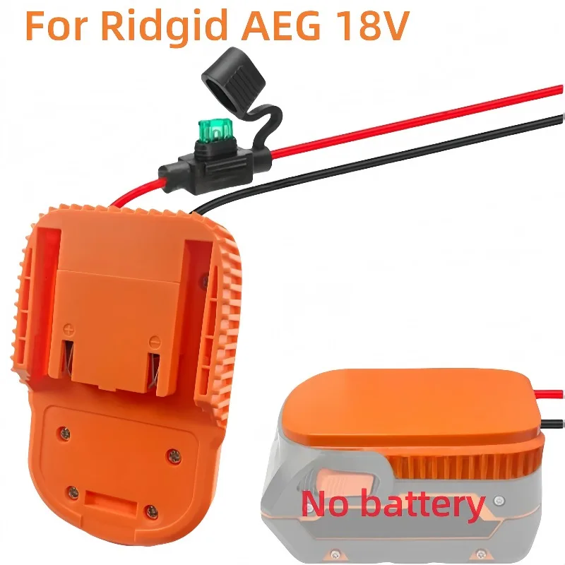 

1PCS DIY Battery Adapter with Fuse for Ridgid AEG 18V Hyper Li-ion Battery Power Wheel Adapter Base Power Connector Tool