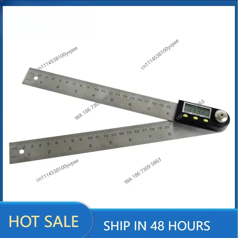 0-300 digital angle ruler, stainless steel electronic angle ruler, protractor, portable angle ruler