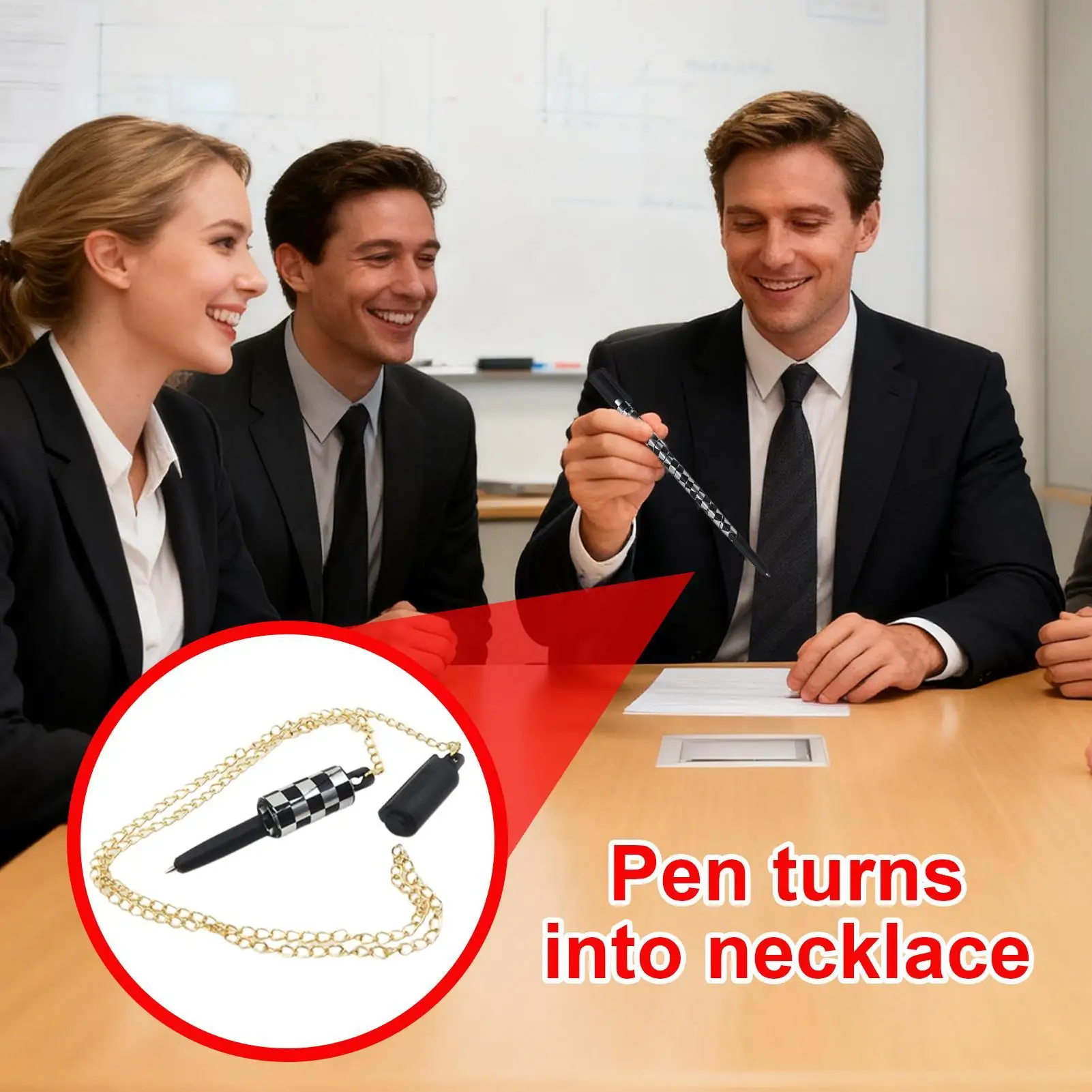 Magician Tricks Disappearing Pen To Necklace Close Up Street Illusions For Kids Birthday Party Family Gatherings Outdoor Talent