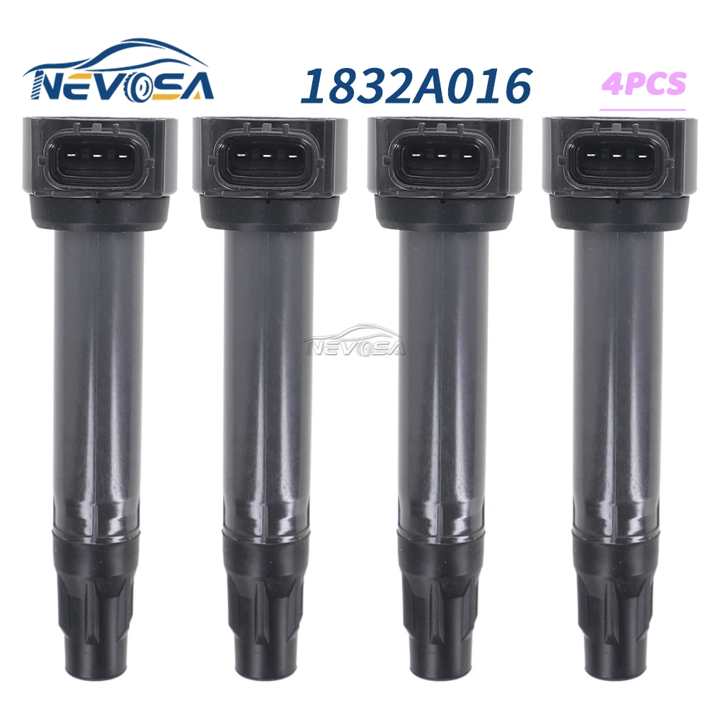 

NEVOSA 4PCS Ignition Coil 1832A016 For Mitsubishi ASX 2008-2017 Lancer 2.0L L4 2008-2013 Outlander RVR Igniter