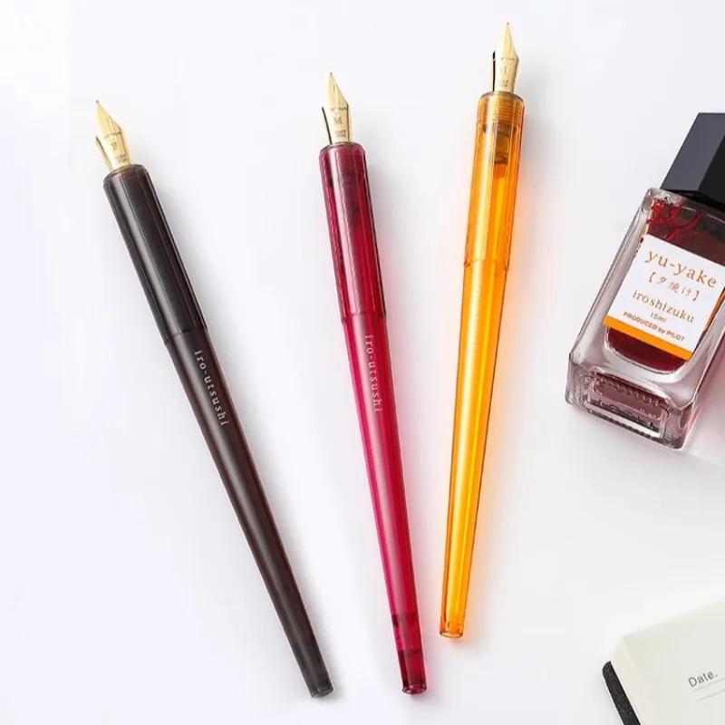 Iro Utushi Dip Pen Pilot Colore giapponese Nuova serie di colori Semplice punta placcata in oro 22K Pittura trasparente con linea di ganci ad alta bellezza