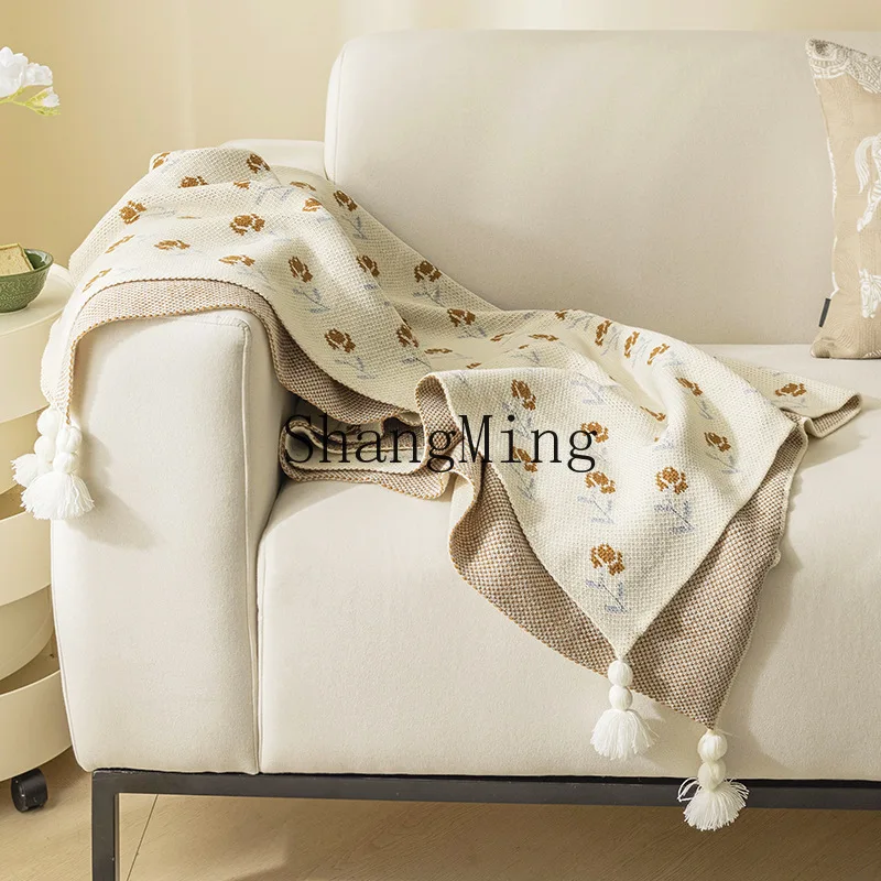 

PYH Современное простое вязаное одеяло с цветочным узором для осени и зимы, оптовая продажа, для дивана, для сна, для кондиционированных помещений, для спальни