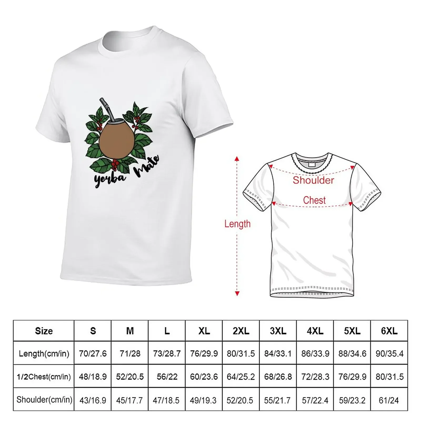 Yerba mate gourd and leaves T-Shirt summer tops shirts graphic tees Tee shirt cute tops mens graphic t-shirts hip hop