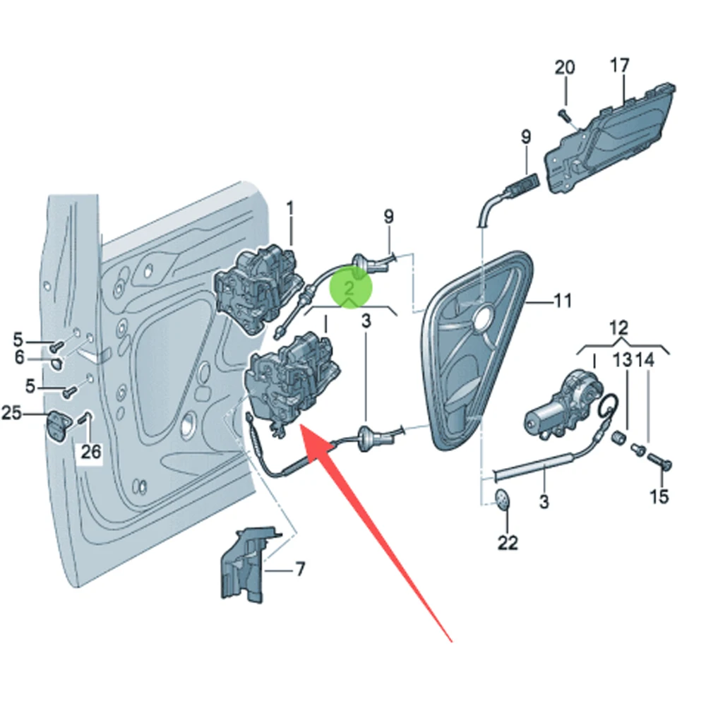 

3EB837015 3EB837016 3EB839015 3EB839016 Door Lock Actuator For VW Phideon 2017-2022