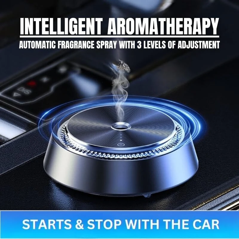 Smart Car Atomizing Aromatherapy Car Scent Diffuser | Aluminum Alloy Cordless | Automatic Shut On/Off with Motion Sensor