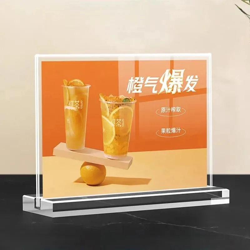 A6 100x150mm Double Side Photo Picture Poster Flyer Frame Menu Paper Price Label Holder Acrylic sign Holder Display Stand view 4