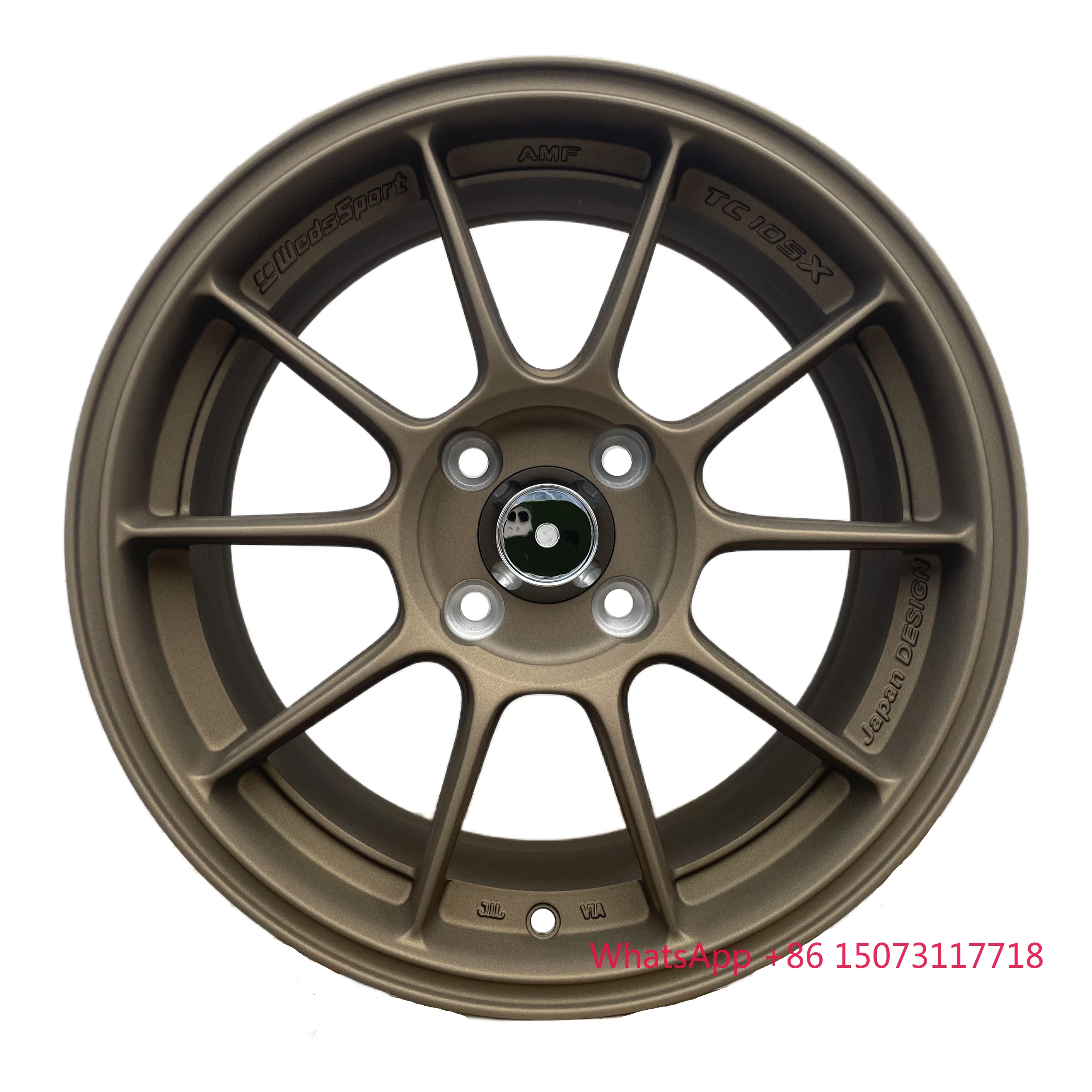 

TC105x 15 Inch 4X100 Flow Forming Passenger Car Wheels Bronzed Black Hyper Black for Kia