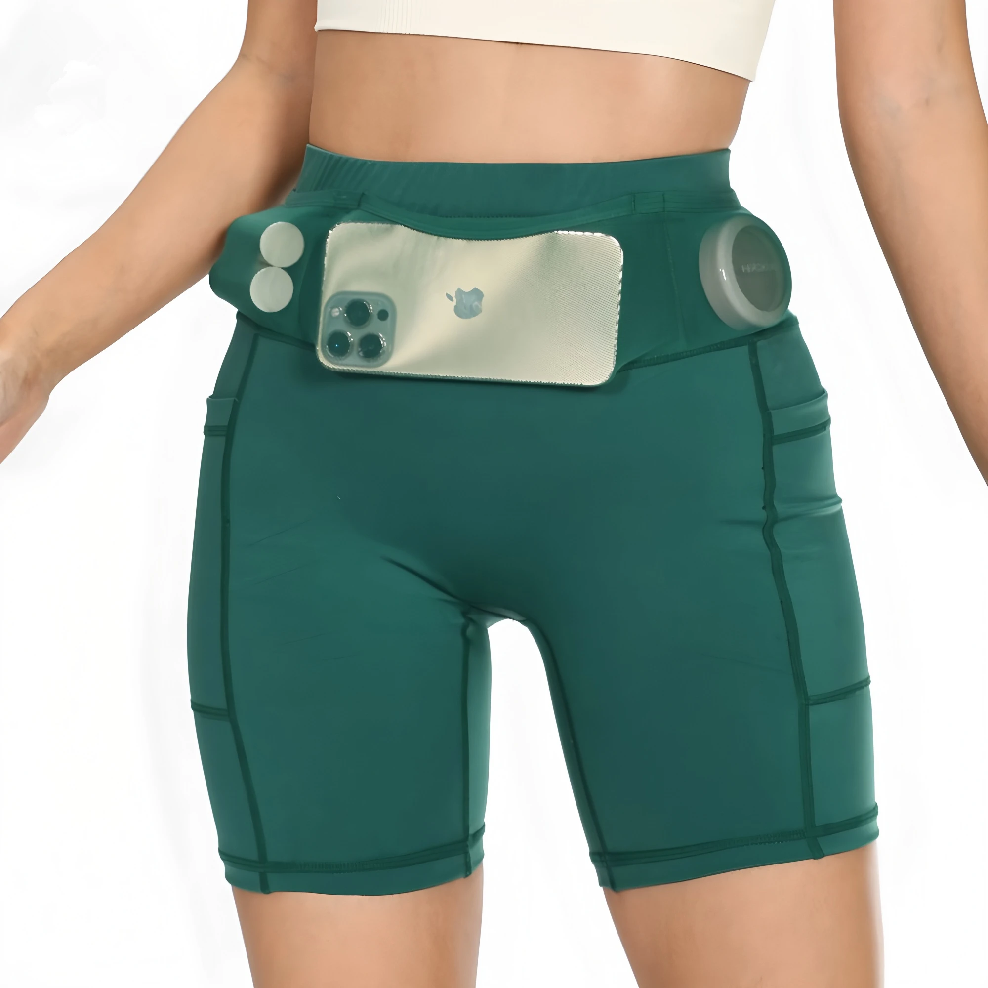 Womens 6 Pockets Yoga Shorts Marathon Running Outdoor Sports Training Exercise Riding Fitness Hiking Shorts Breathable Quick Dry