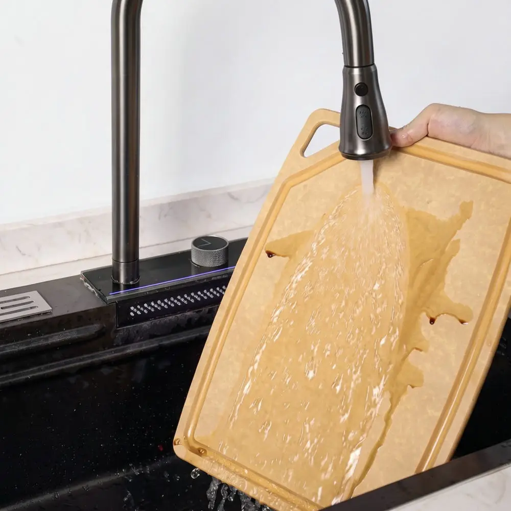 High Density Pine Fiber Cutting Board Kitchen Chopping Block Non Slip Surface Mold Resistant Modern Prep Tray