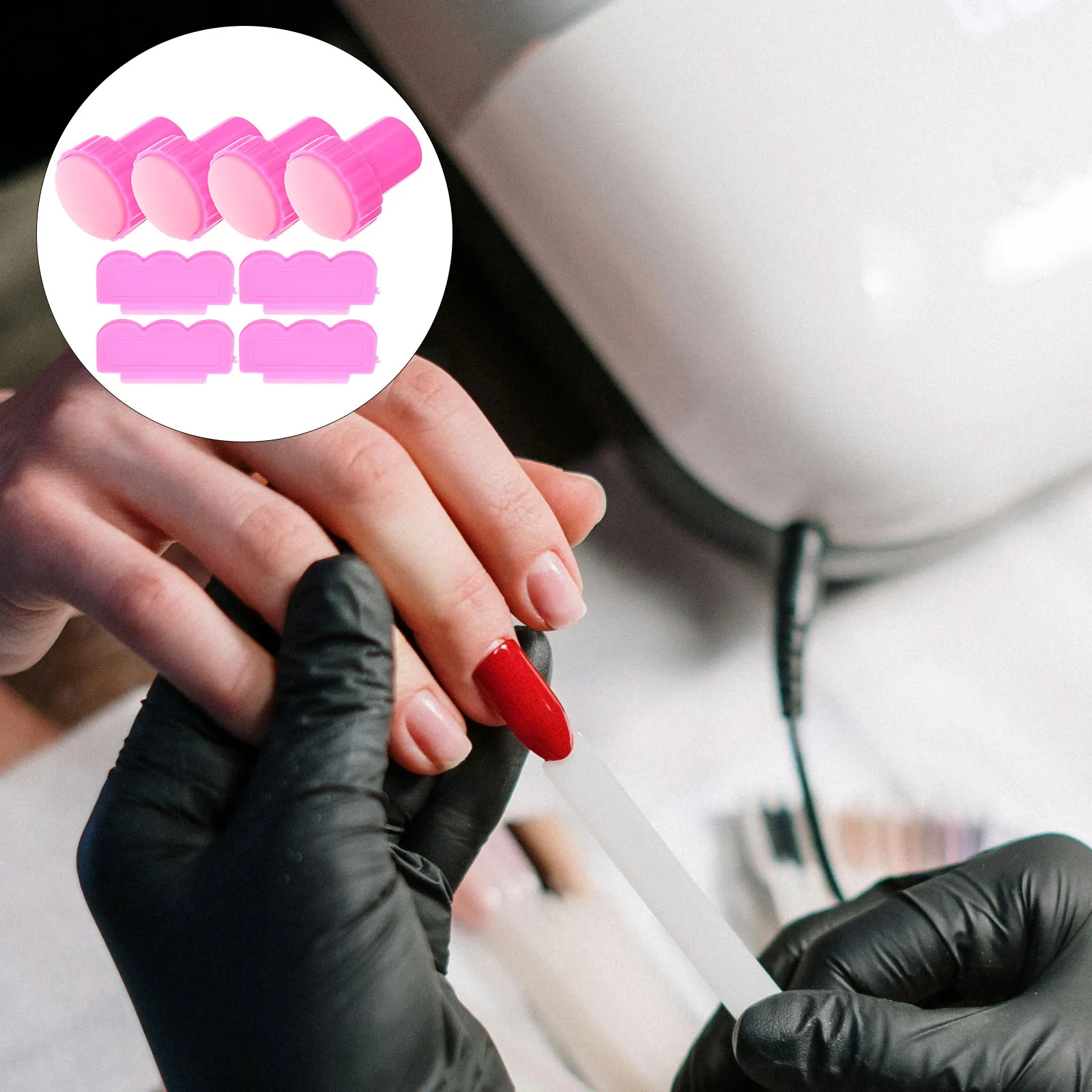 

4 set French Manicure Stamp Stamper Kit 4 Sets Nail Art Tools French Tip Stamp Manicure Stamping Tool Nail Art Supplies