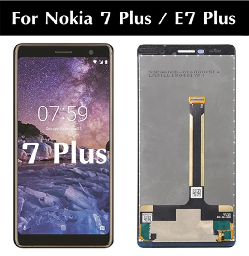 

ЖК-дисплей 6,0 дюйма для Nokia 7 Plus TA-1041 TA-1062 TA-1046 E7 Plus, сменный сенсорный экран в сборе