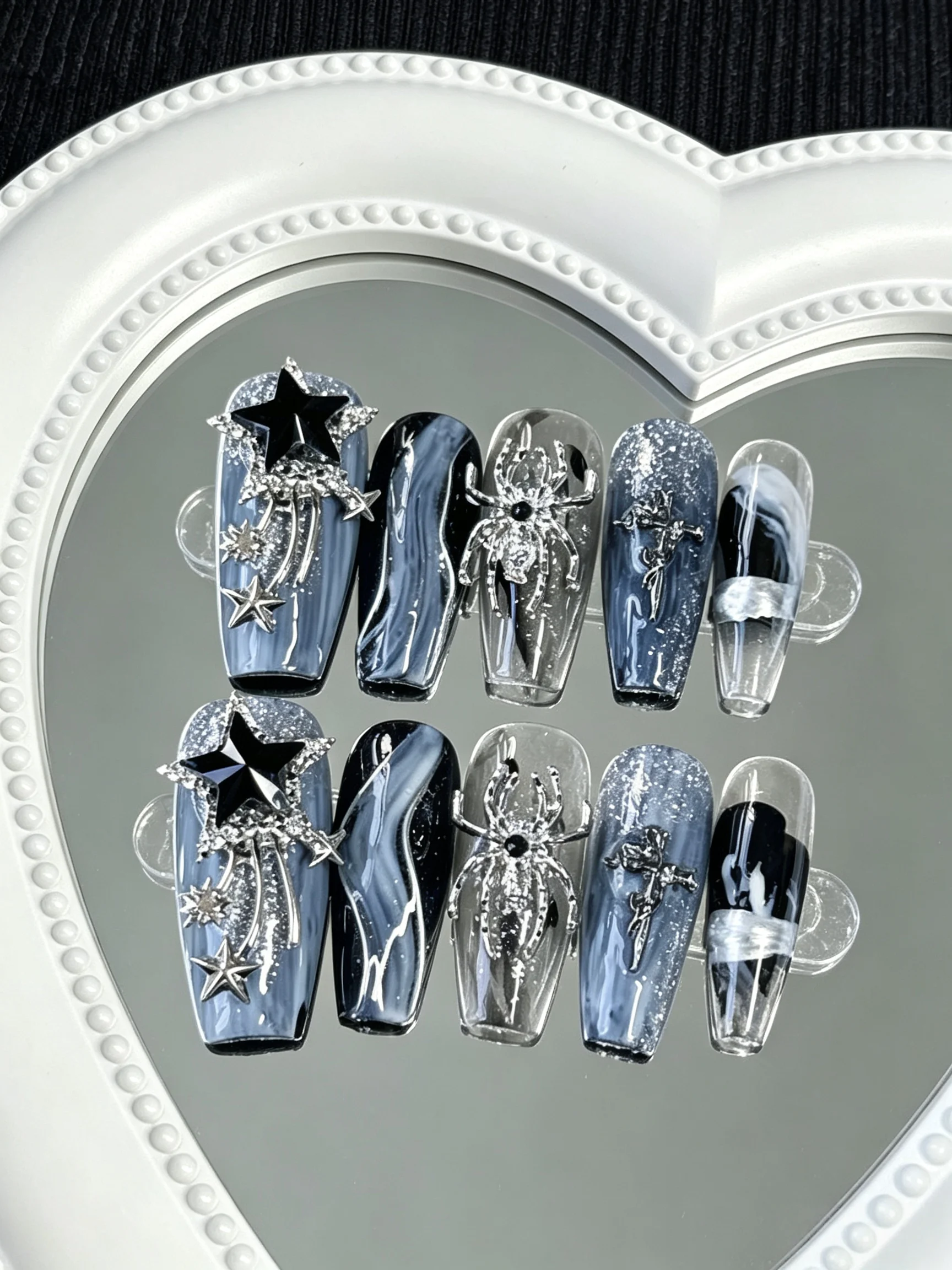Women Accessories Combo Gift - 10 Pieces of Handmade Full-Cover Nail