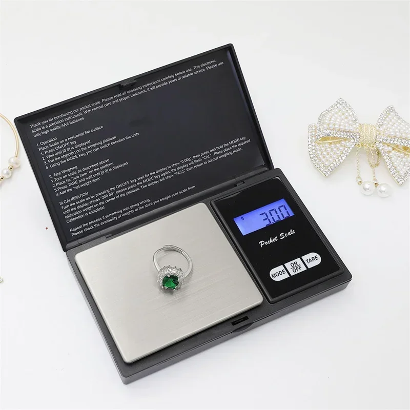 Precision CS Digital Jewelry Scale Portable Electronic Gram Scale for Gold Weighing High Accuracy Pocket Weight Balance Tool