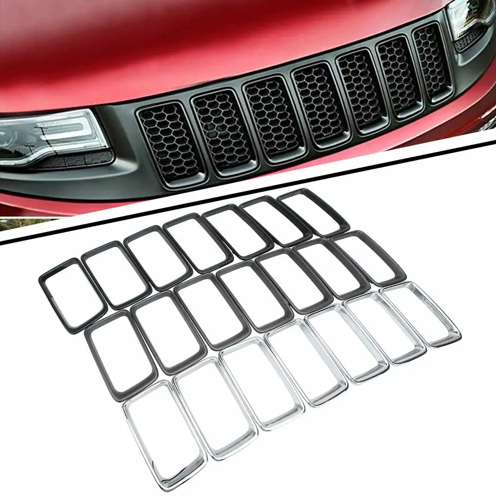 

Rhyming Front Grille Trim Cover Radiator Inserts Grill Ring Car Accessories Replacement Fit For Jeep Grand Cherokee 2014-2016