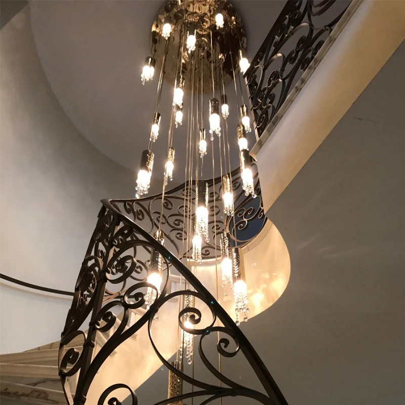 lustre de cristal tubo longo holofote cilindrico pendurado lampadas e lanternas villa decorativa brilhante escada pingente luz 01