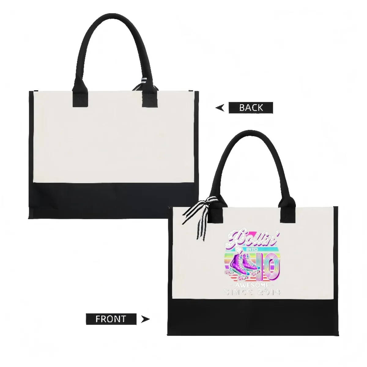 رولين في رائع 2014 التزلج 8th عيد ميلاد 2026 جديد وصول الموضة العملي واسعة قابلة لإعادة الاستخدام حمل حقيبة نمط الطباعة #2