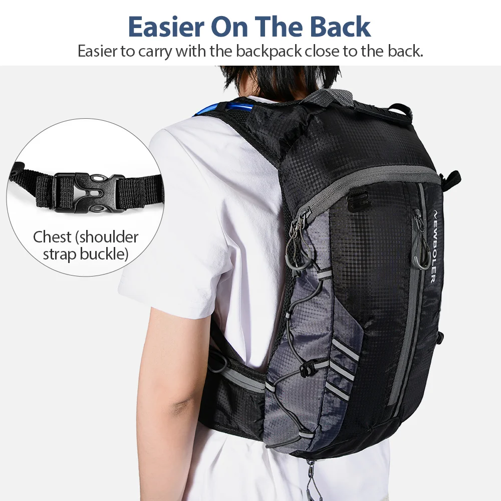 NEWBOLER Outdoor Wasserabweisende Sporttasche Radfahren Trinkrucksack Reisen Wandern Klettern MTB Rennrad Rucksack – Detail 9