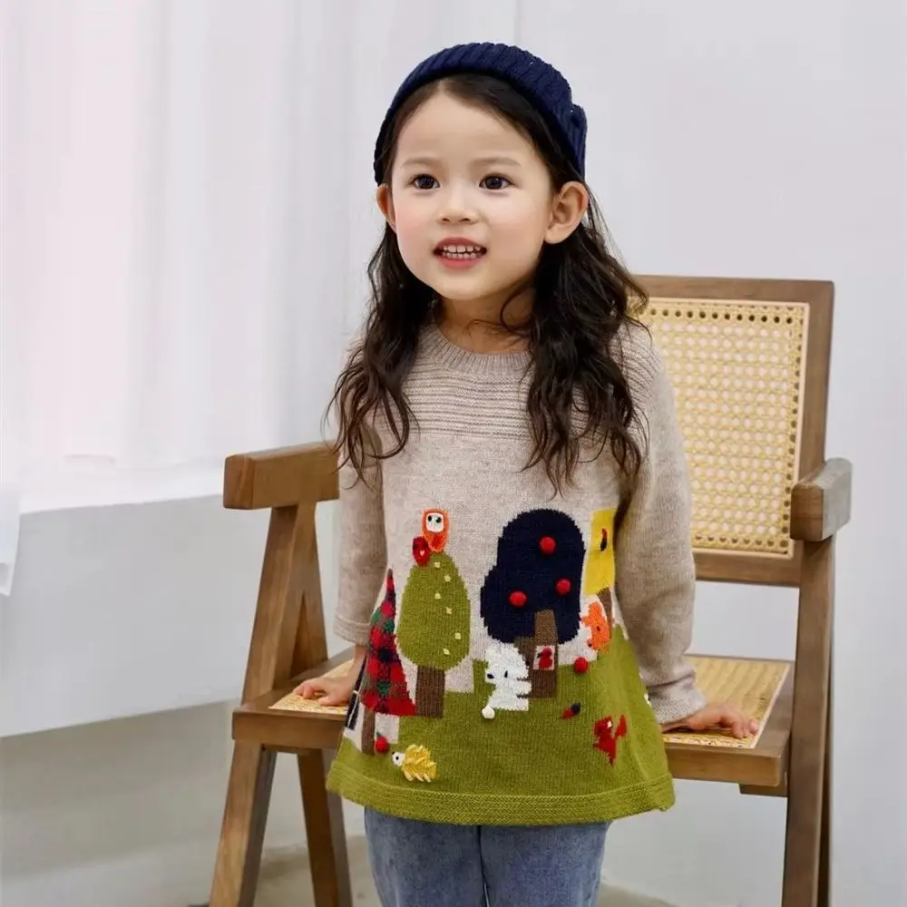 baby clothes kids sweaters baby girls tops boys clothes wool and cotton very complex hand embroidered sweater