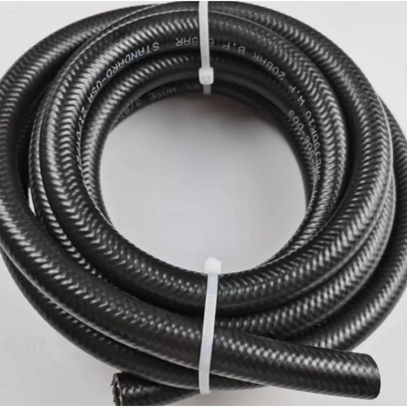 

10mm - 3/8" Fuel Hose Line Push Lock NBR Rubber Pipe SAE 30R7 10FT 300PSI Automotive Fuel Systems Engines