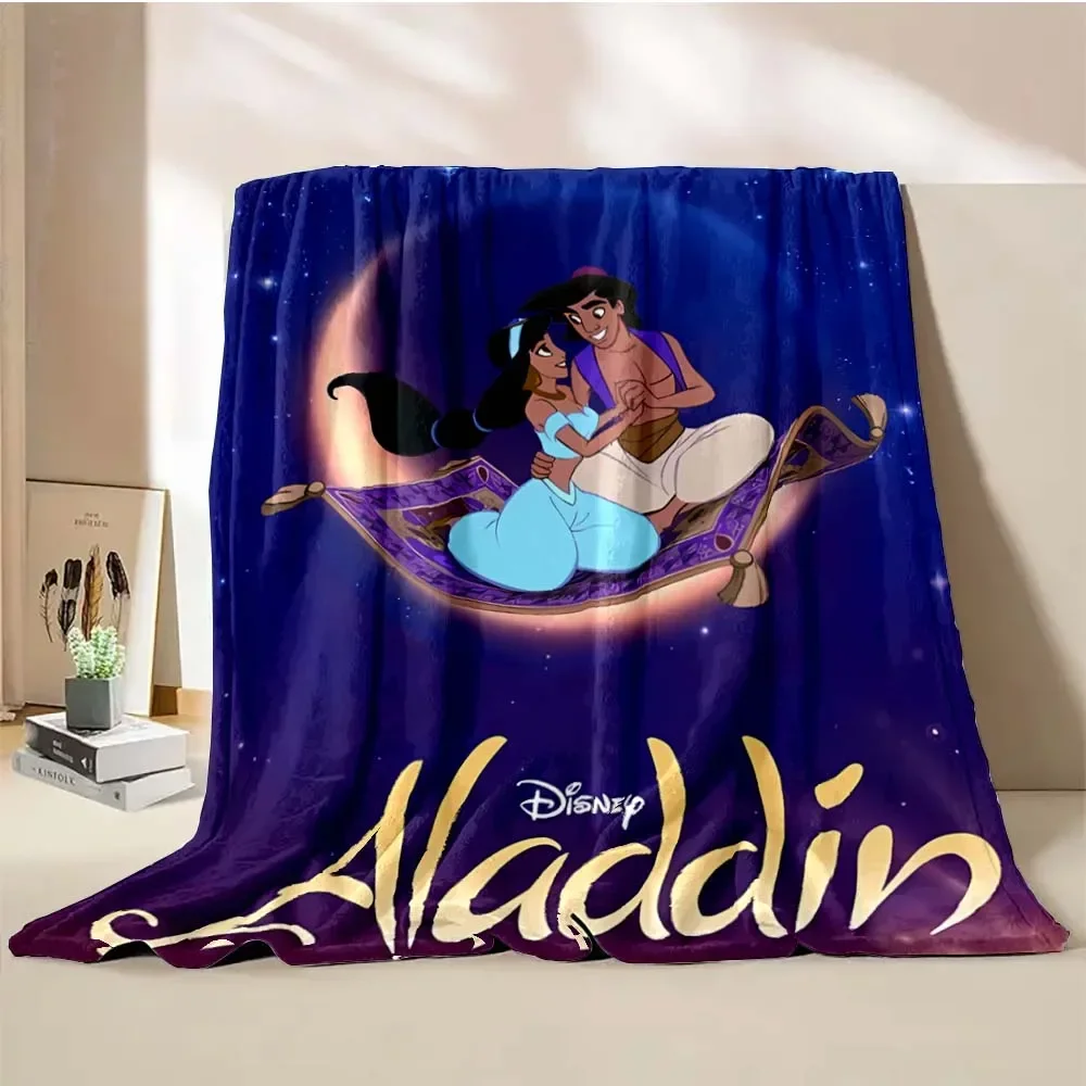 Jasmine Aladdin Blanket Cartoon 4 Seasons Soft Fluffy Throw King Size Disney Kid Adult Sofa Bed Break Blanket Travel Throw Gift