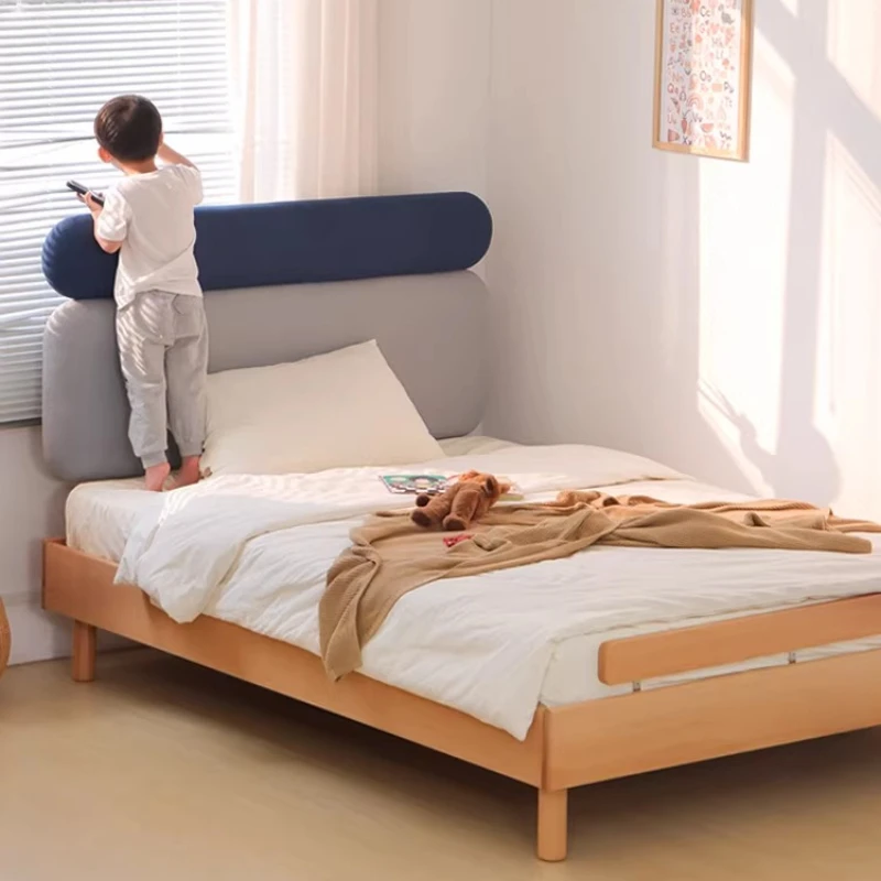 

Детская подвесная кровать из массива дерева, обивка из бревенчатого дерева, цветная комбинированная отделка, для небольшой детской комнаты в квартире.