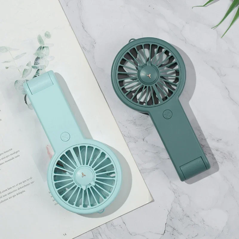 

Mini colorful lantern wind chime rabbit fan usb charging handheld fan portable folding electric fan