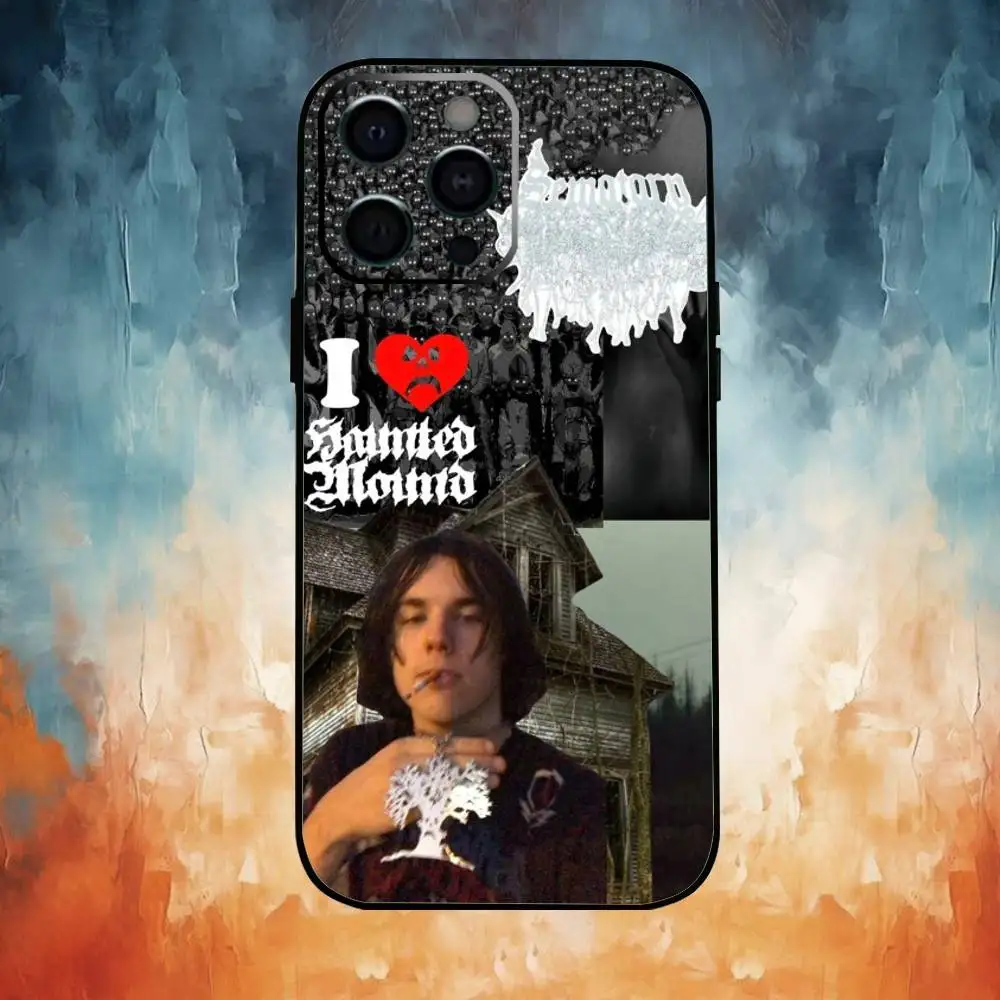 حافظة هاتف S-Sematary Haunted Mount لهاتف iPhone17,16,15,14,13,12,11 Plus، Pro Max غطاء أسود ناعم