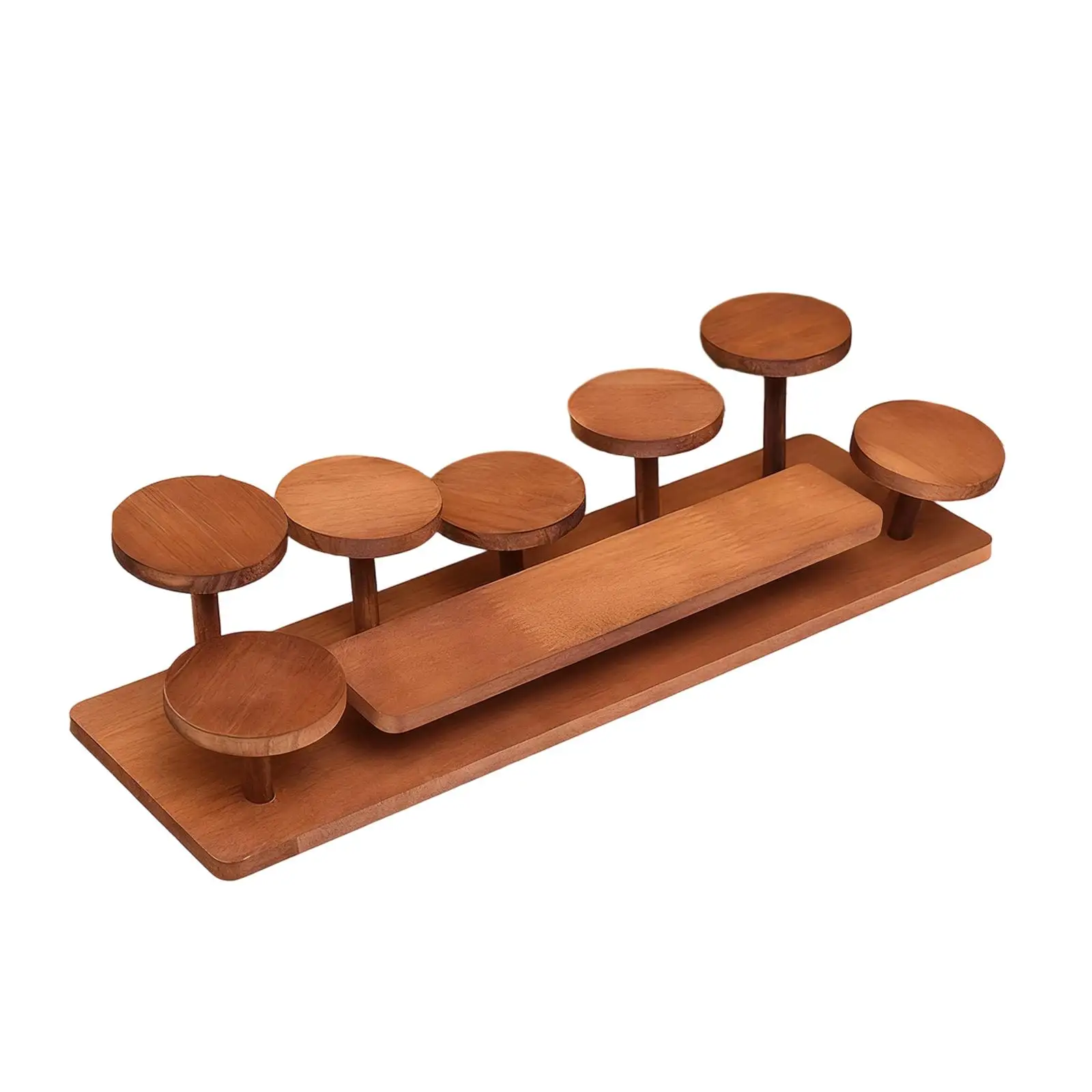 

Wooden Tiered Riser Display Stand Plant Rack Dessert Jewelry Display Riser Shelf for Toys Kitchen Awards Office