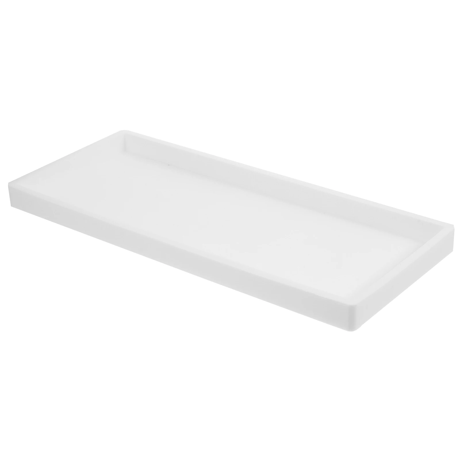 Silicone Storage Tray Large Rectangular Black Bathroom Vanity Kitchen Counter Decorative Organizer For Soap Bottle