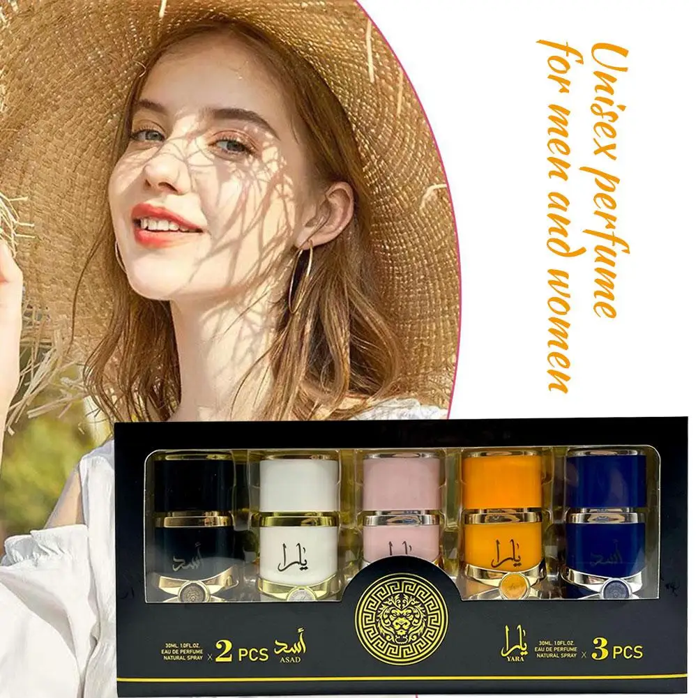 

5PCS*30ML Lattafa ASAD YARA Unisex Perfume Original Long Lasting Perfumes Set Female Fragrance Arab Parfume Woman Man