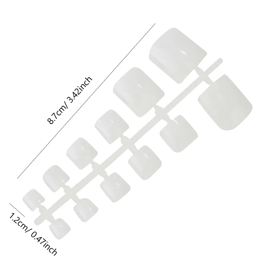 600 puntas de uñas de color natural, cobertura completa de uñas postizas superiores fáciles de aplicar para pedicura en el hogar y el salón