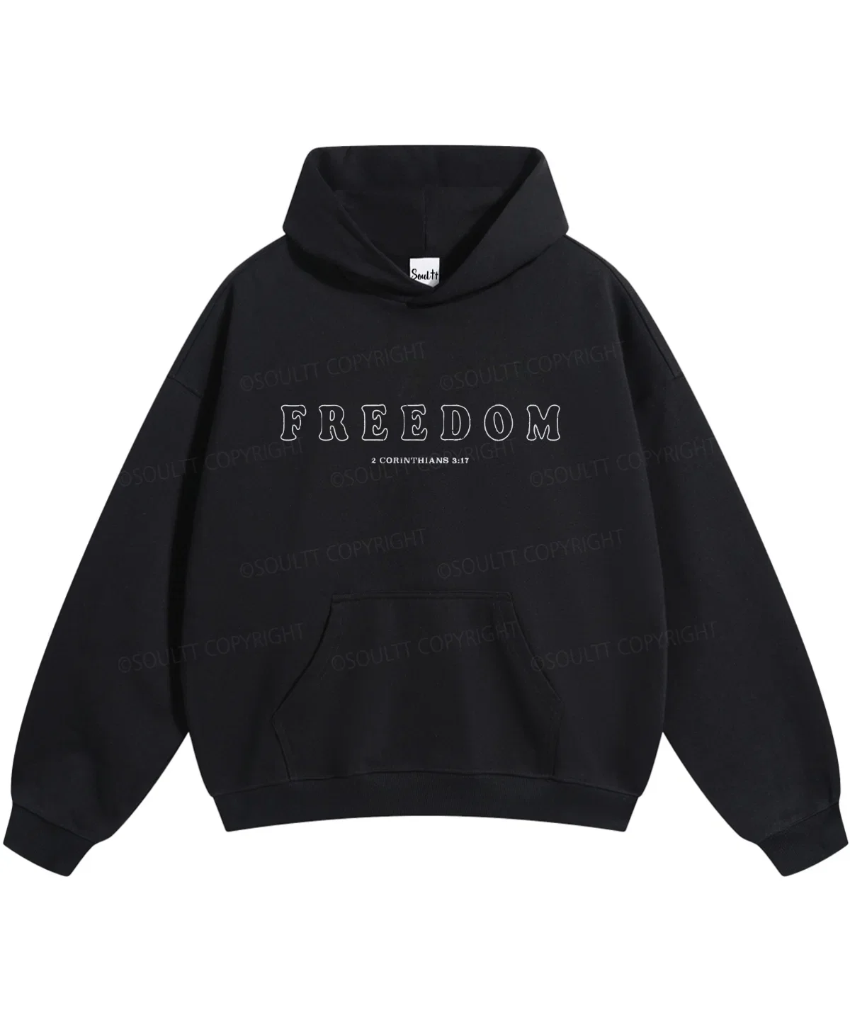 WHERE THE SPIRIT OF THE LORD IS THERE IS FREEDOM Hoodies Christianity Streetwear Fall Fleece Hooded Pullover Unisex Clothing Top