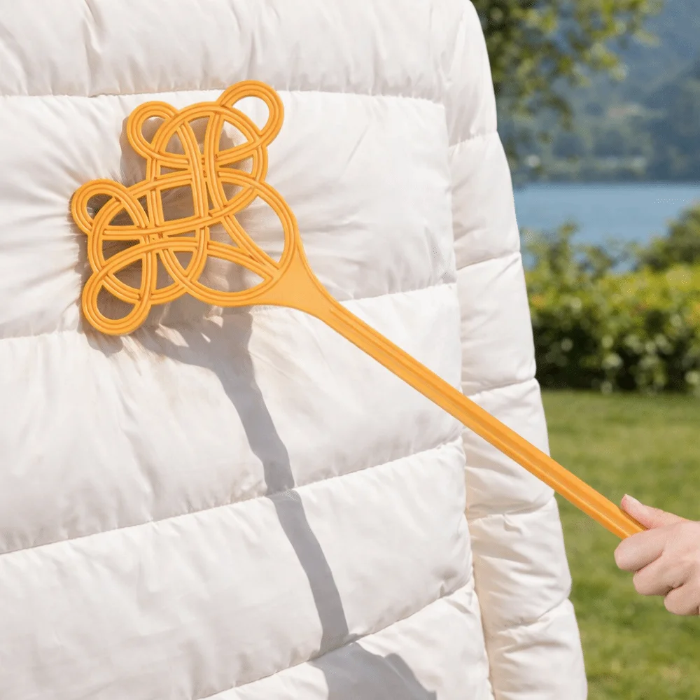 Practical Long Handle Plastic Quilt Beater Dust Removal Lightweight Carpet Beater Household Duster Jacket Cleaning