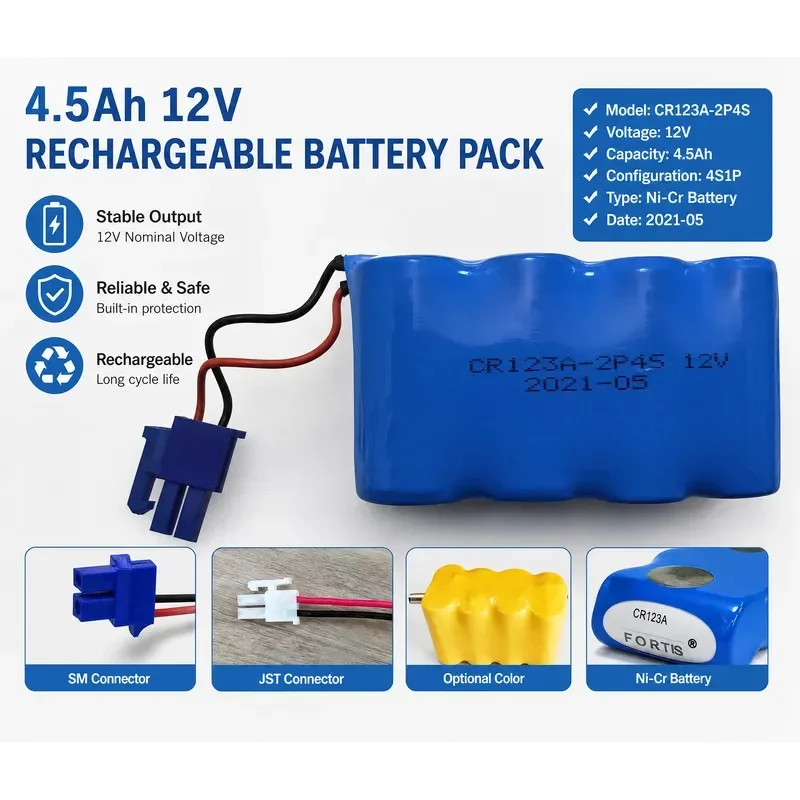 [NEW]  High Quality Smart Toilet CR123A-2P4S 12V Battery Pack for Toilet Cover Battery Replacement