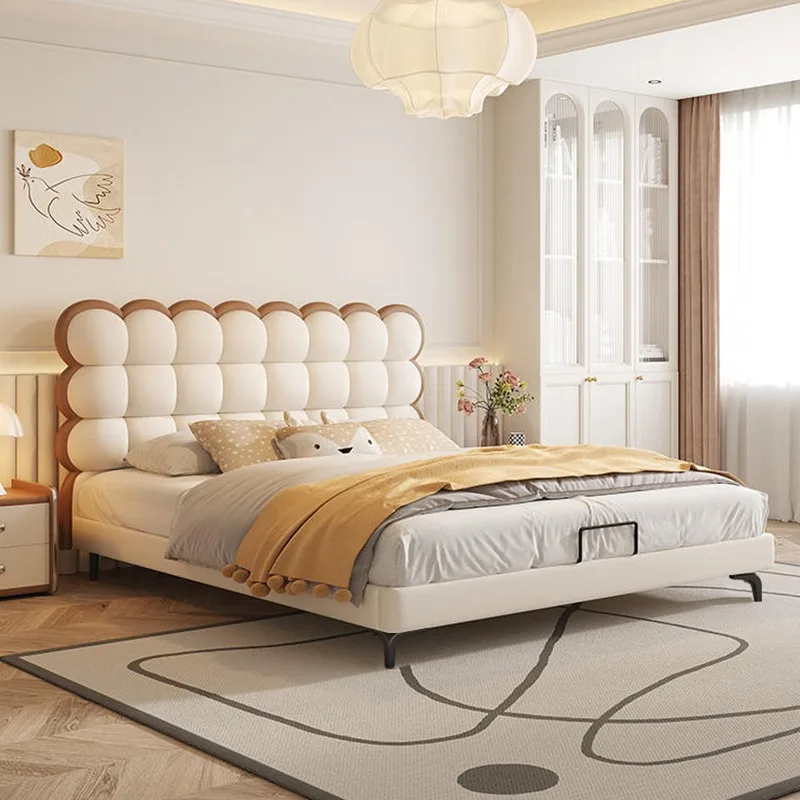 

Nightstands Modern Bed Minimalist Upholstered Modern Luxury Bed Sleeping Queen Muebles Para El Hogar Bedroom Set Furniture