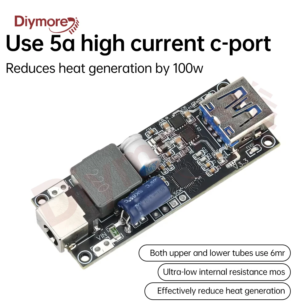 100W SW3518 Charging Module Multi-Protocol High Power Fast PD100W Vehicle Desktop Charger Motherboard DC 6-30V