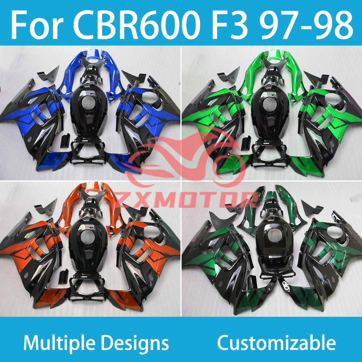 

CBR600 F3 1997 1998 New Style Fairing Set for Honda CBR 600 F3 97 98 ZXMT Cowling Injection Bodywork Kit Motorcycle Fairings