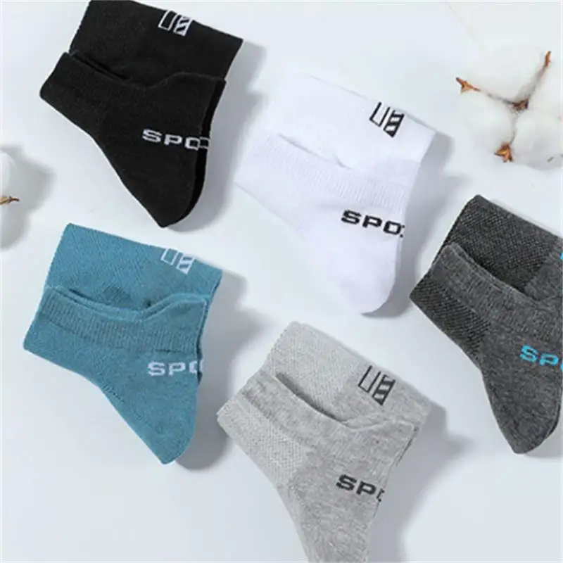 10 Pairs Cotton Men\'s Short Socks Crew Ankle High Quality Breathable Deodorant Casual Women Summer Low-Cut Thin Sock for Male